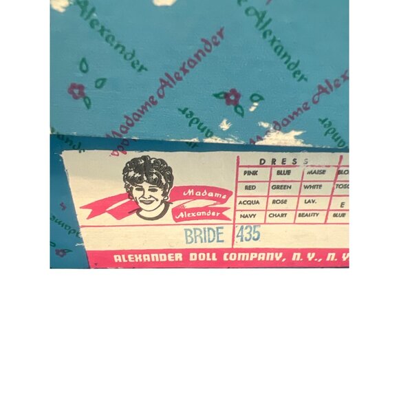 Vintage Madame Alexander Bride Doll #435 Original Box 8" Dark Hair Estate Tulle - Picture 6 of 6